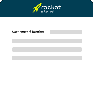 Mobile view of Rocket Internet sample invoice