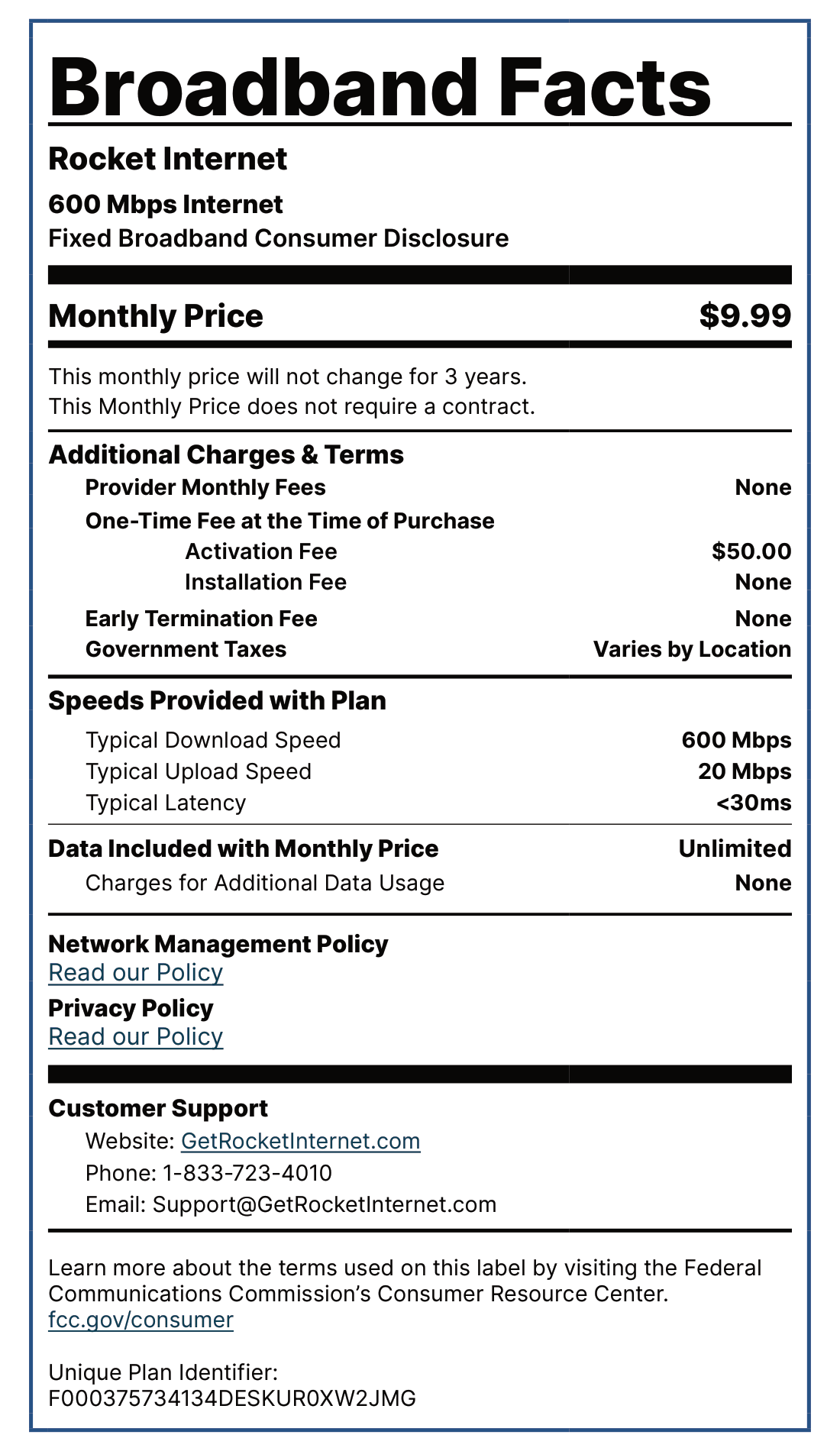 600 Mbps for $9.99